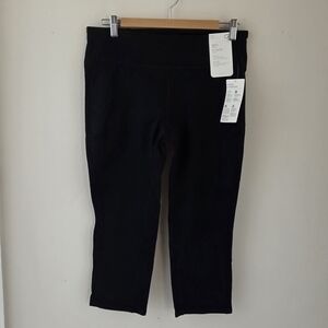 GAP Fit Gfast Women's Black Cropped Leggings Size Large NWT